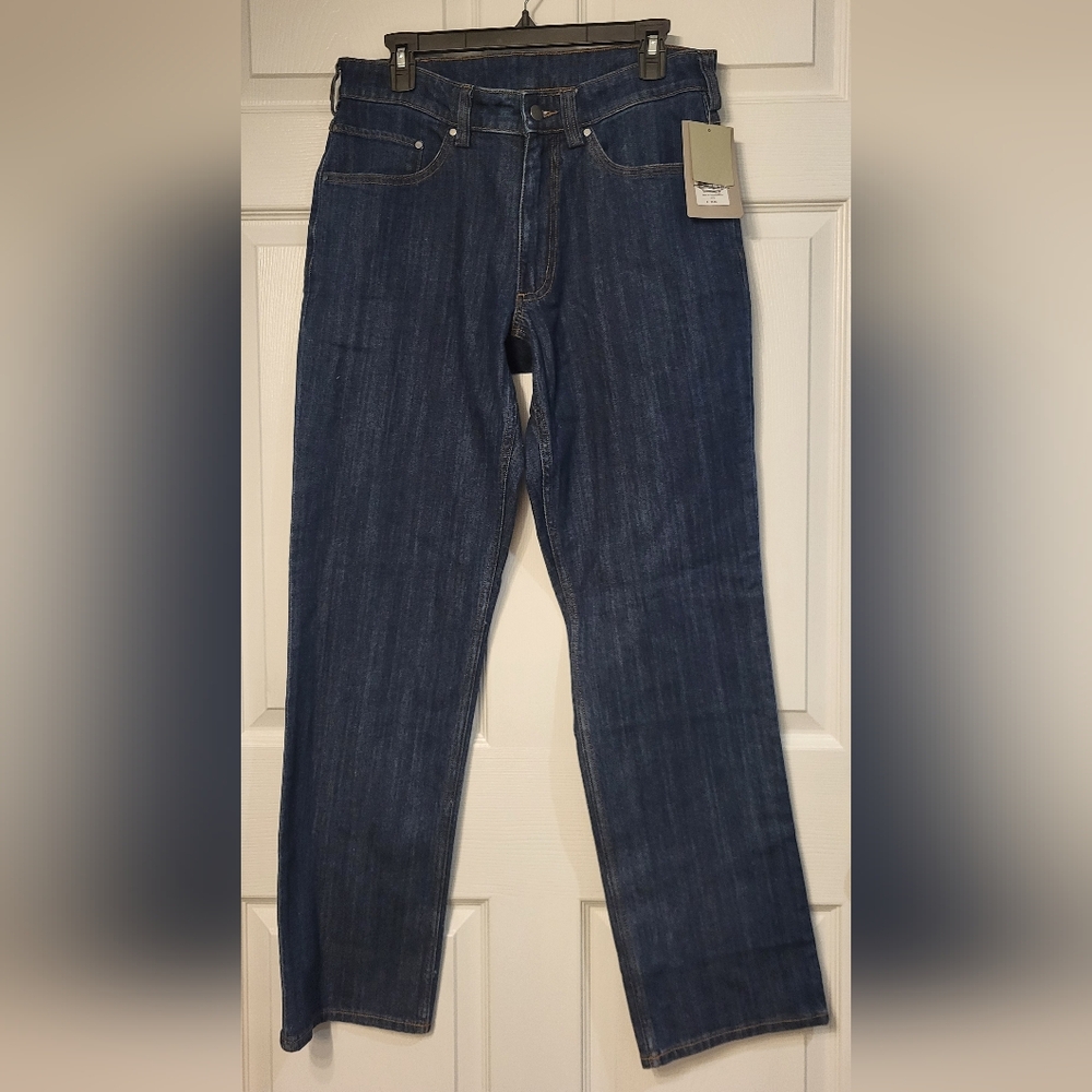 NWT Duluth 40 Grit Flex Jeans 32x34 Dark Indigo | Quiet Luxury Workwear Denim